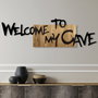 Wallity Welcome To My Cave - Escultura de pared en nogal y negro